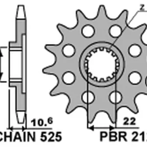 Akční Nabídka PBR řetězové kolo přední 2125 15 18NC MV AUGUSTA 910/920/989/990/1000 (MADE IN ITALY)